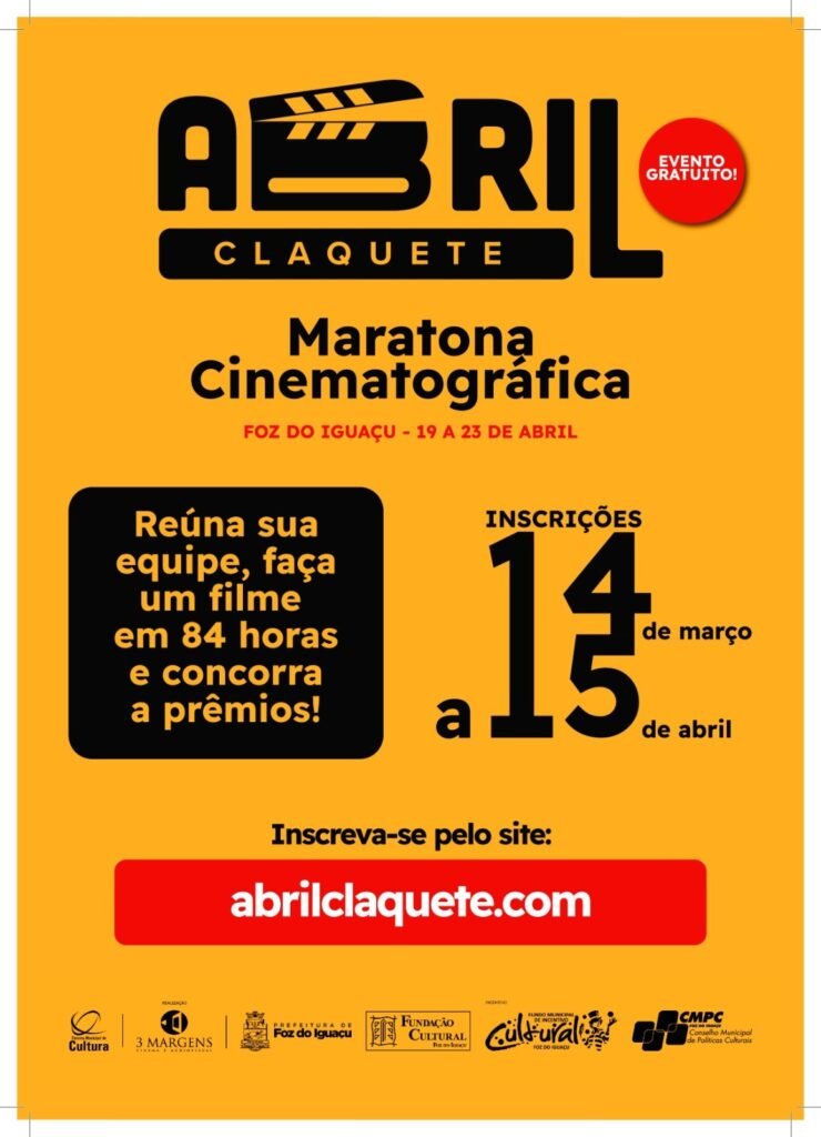 Maratona Abril Claquete irá incentivar a produção cinematográfica em Foz do Iguaçu
