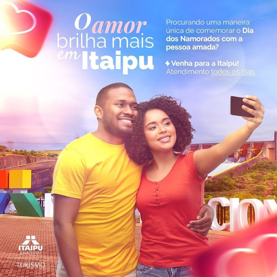 Programação do Turismo de Itaipu no feriadão será no clima do Dia dos Namorados