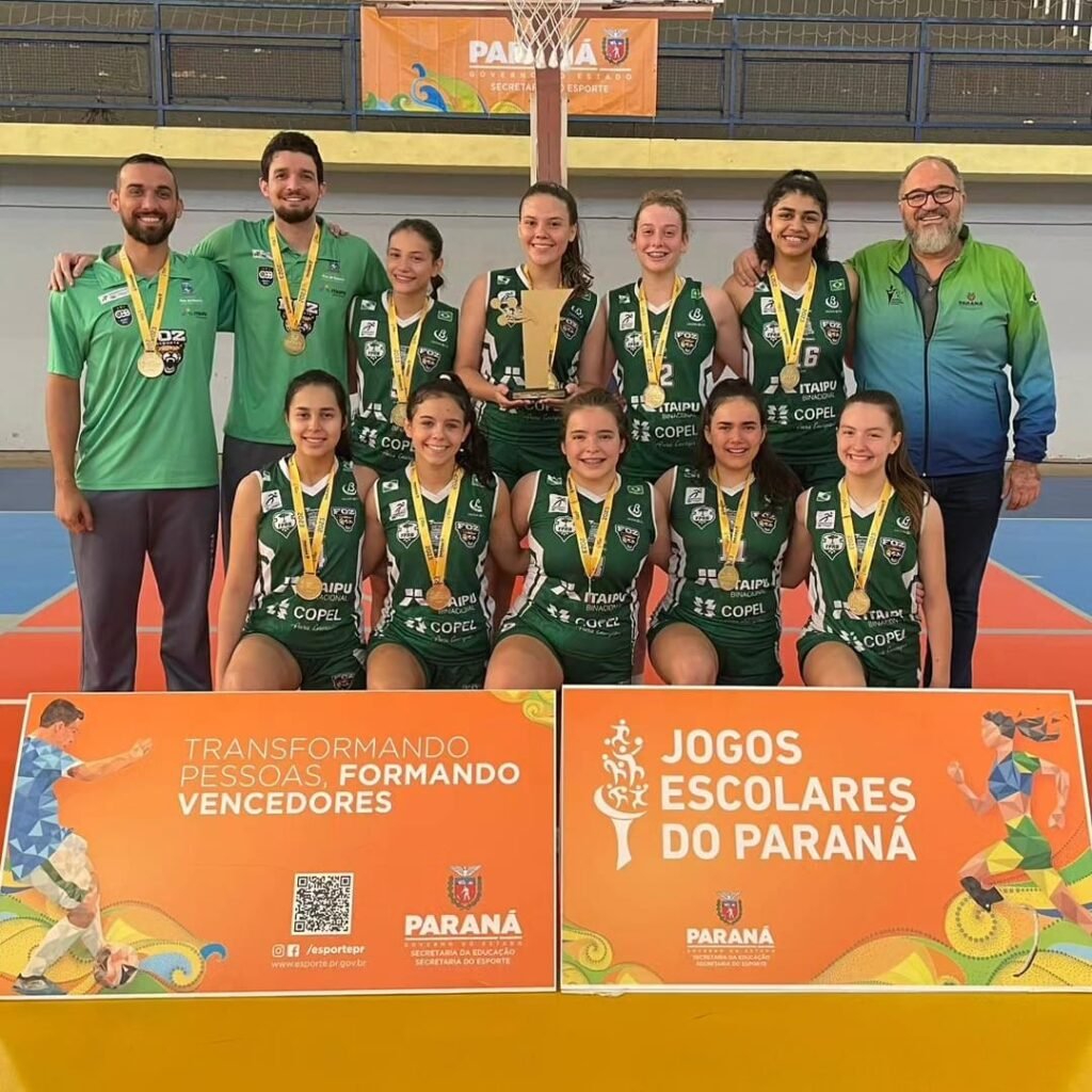Equipe de Basquete feminino de Foz é campeã dos Jogos Escolares do Paraná

