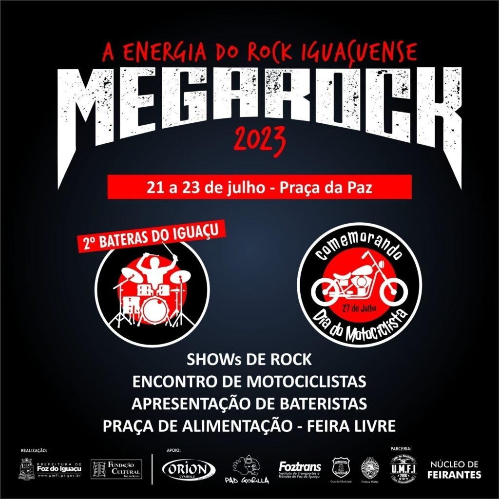 Megarock começa nesta sexta-feira (21) com três shows de bandas locais e feirinha gastronômica
