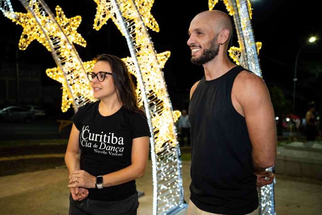 Diretora da Curitiba Companhia de Dança, Nicole Vanoni e o diretor assistente e bailarino, Amilton Felix. Foto: Video UP/PMFI