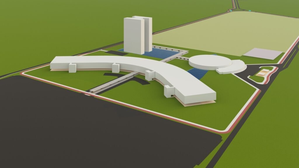Imagem em 3D do Campus Arandu. Divulgação Unops.