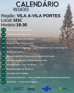 EMPREENDEDORES E EMPREENDEDORAS DA REGIÃO DA VILA A
