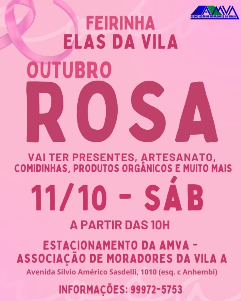 FEIRA ELAS DA VILA - OUT ROSA
